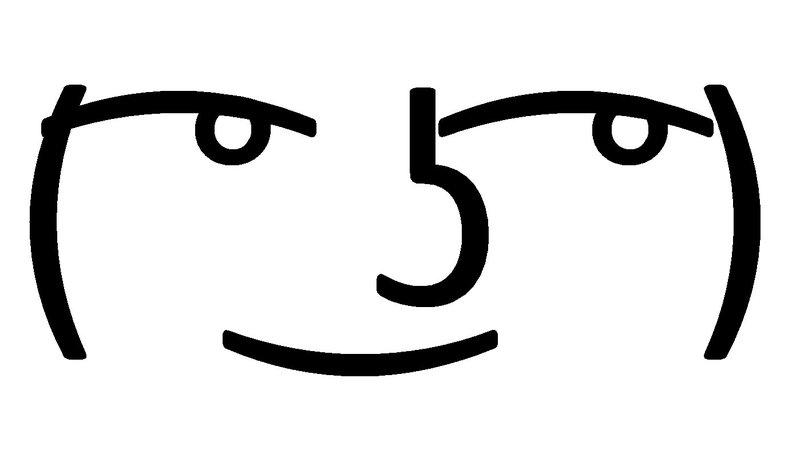 character symbols that looks like a face looking to the side
