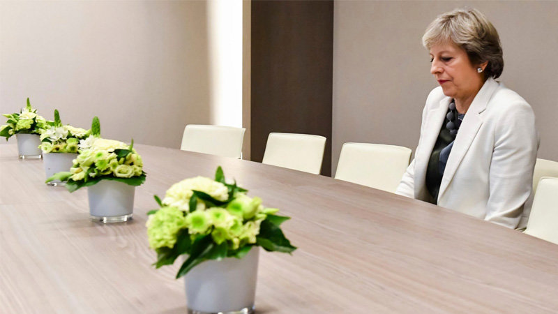 Lonely Theresa May